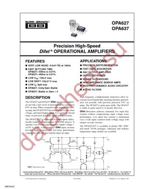 OPA627AUG4 datasheet  